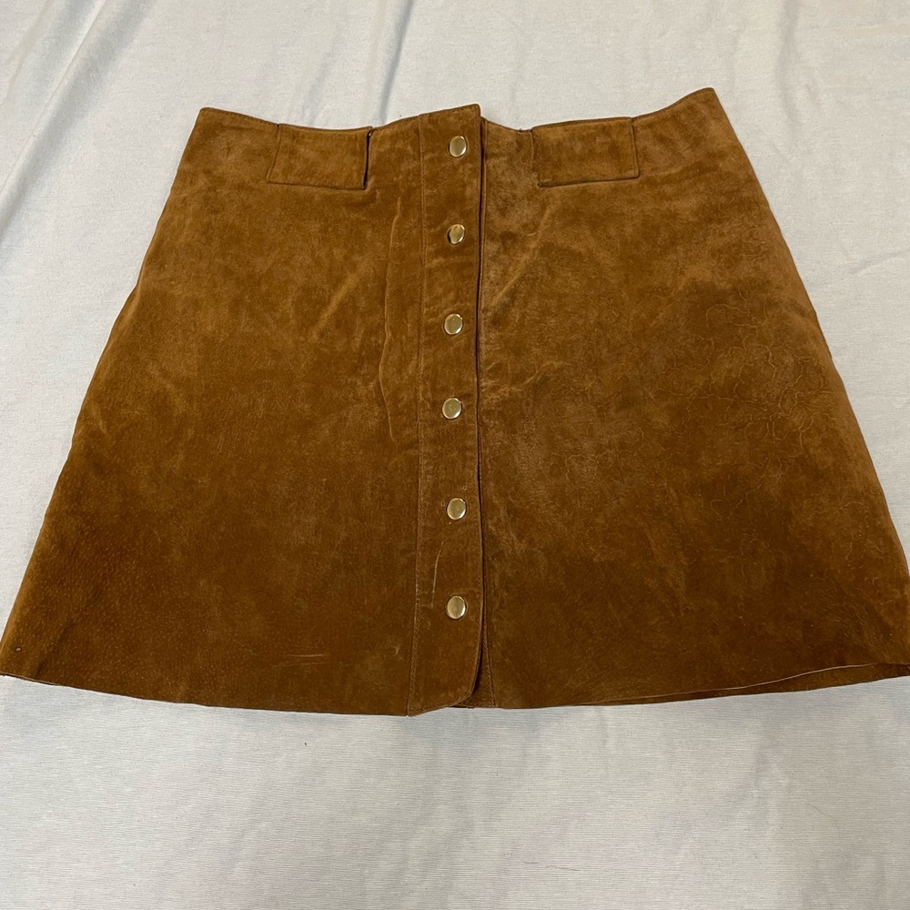 Zara suede mini skirt